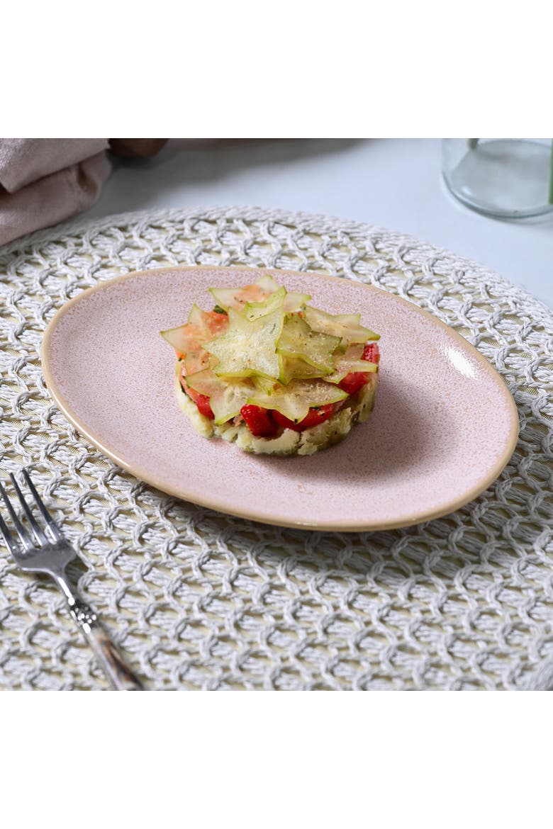 Oval Dessert Plate Set of 6, Alternate, color, Litchi