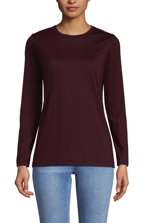 Relaxed Supima Cotton Long Sleeve Crew Neck T-Shirt