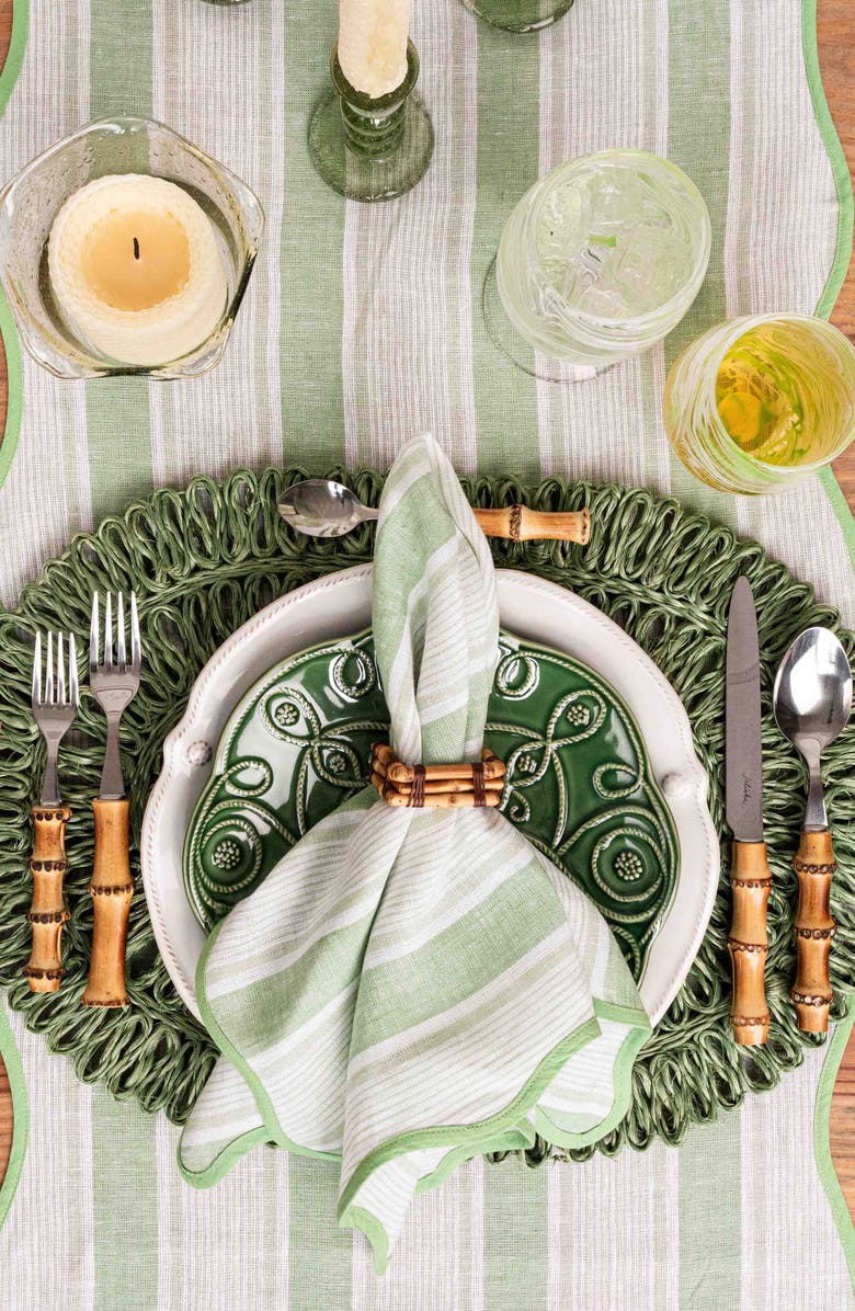 Juliska Cabana Table Runner, Alternate, color, Seagrass