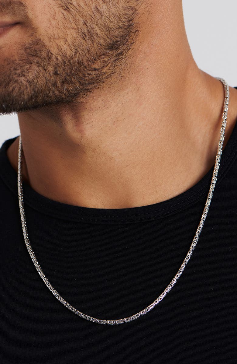 DEVATA Gender Inclusive Sterling Silver Borobudur Round 2.5mm Chain Necklace, Alternate, color, 