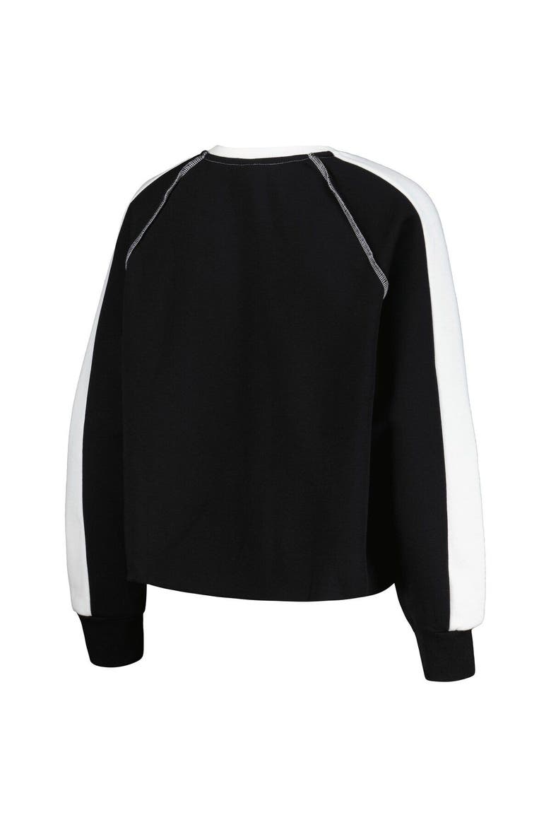 Women's Gameday Couture Black Iowa Hawkeyes Blindside Raglan Cropped Pullover Sweatshirt, Alternate, color, Black
