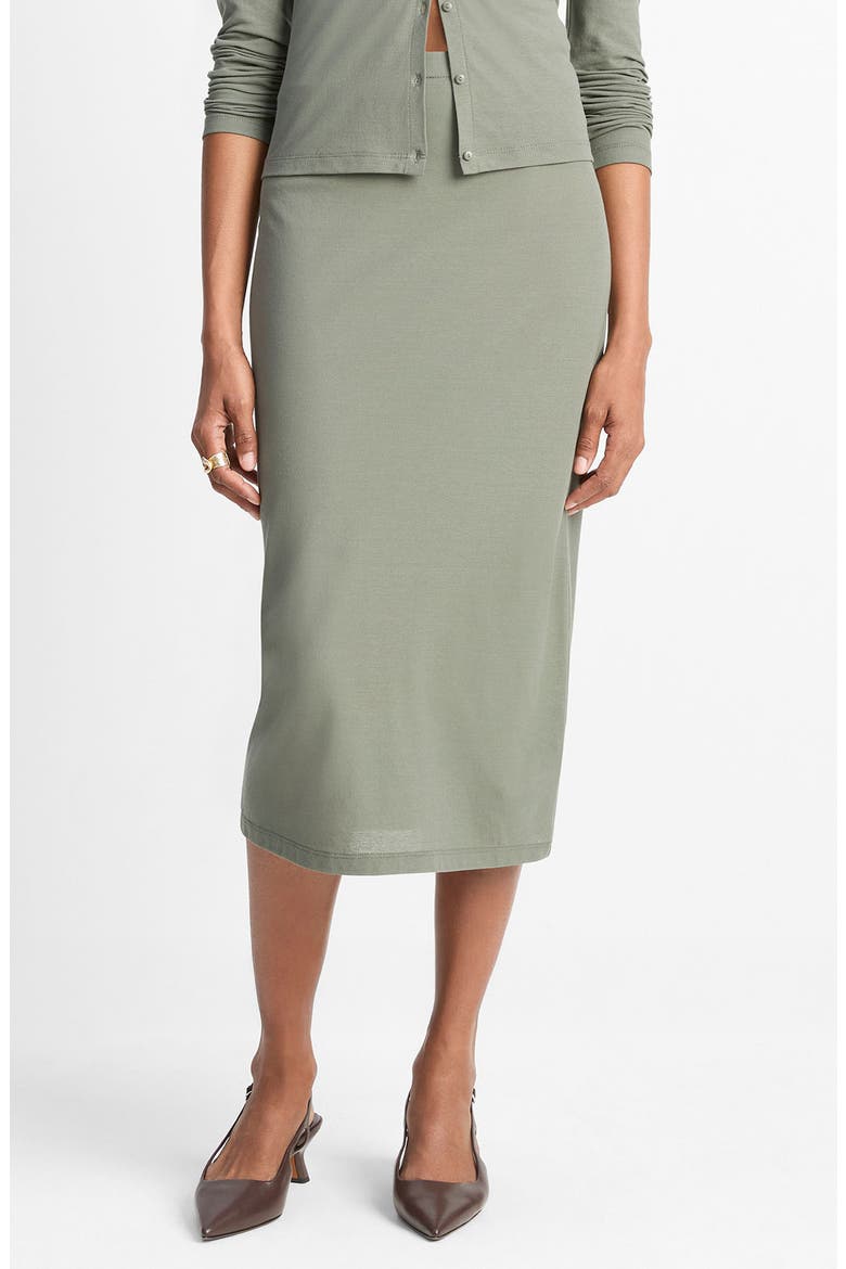 Cotton Midi Skirt, Main, color, CLAY SAGE
