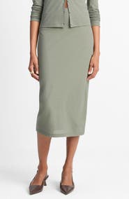 Vince Cotton Midi Skirt