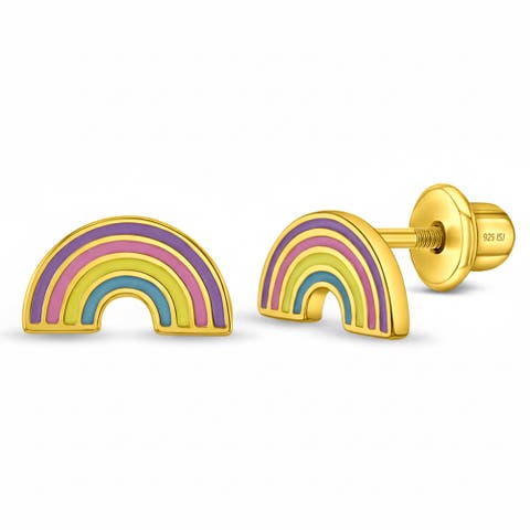 Vibrant Rainbow Girl Earrings
