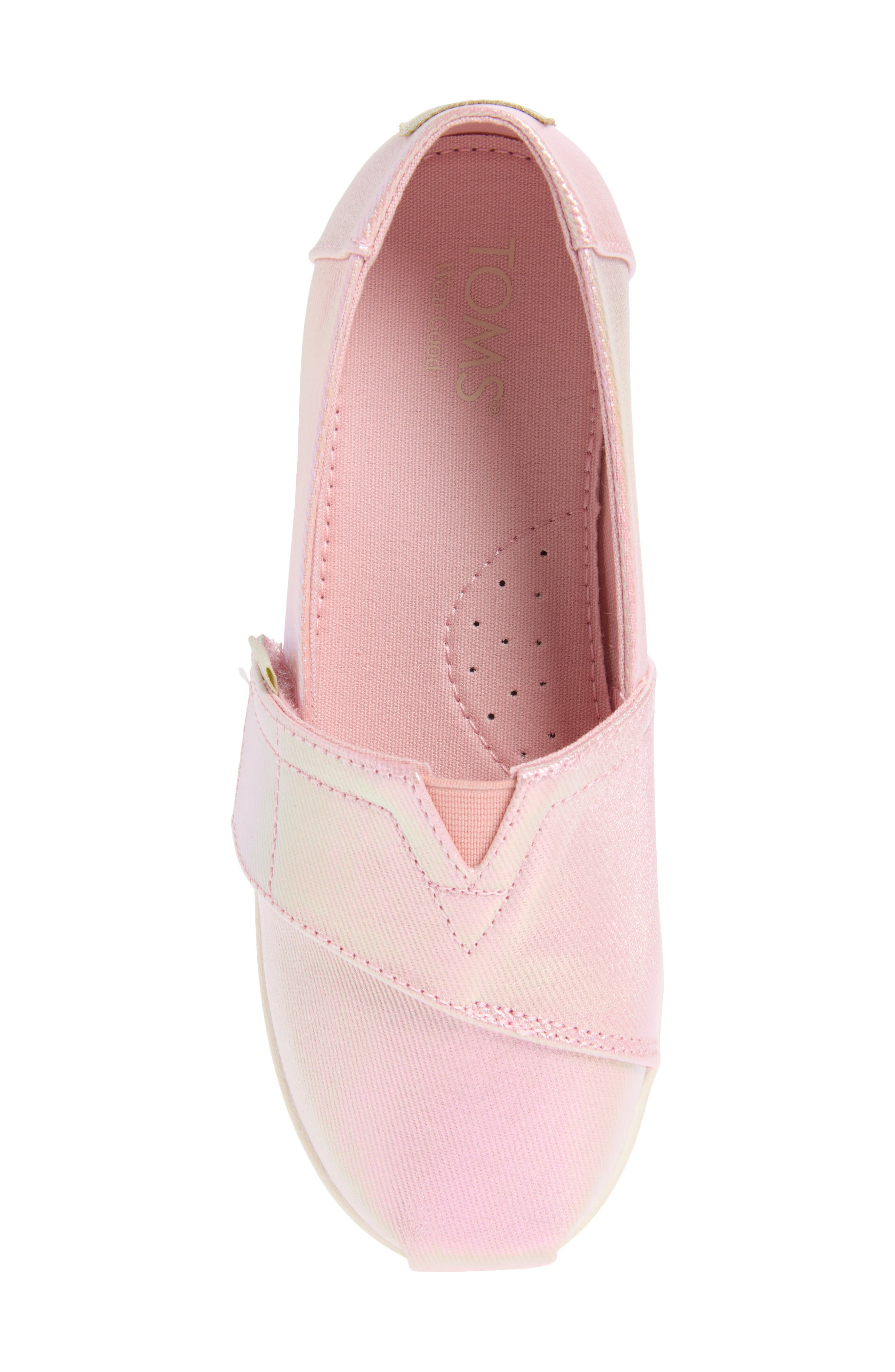 TOMS Kids' Classic Alpargata Slip-On, Alternate, color, Light Pink