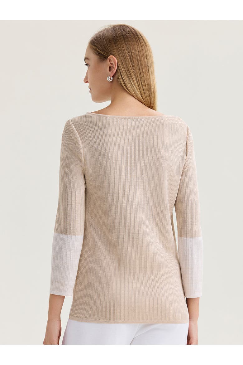 Pearlescence Colorblock Knit Tunic, Alternate, color, Biscotti/White/Charmeuse