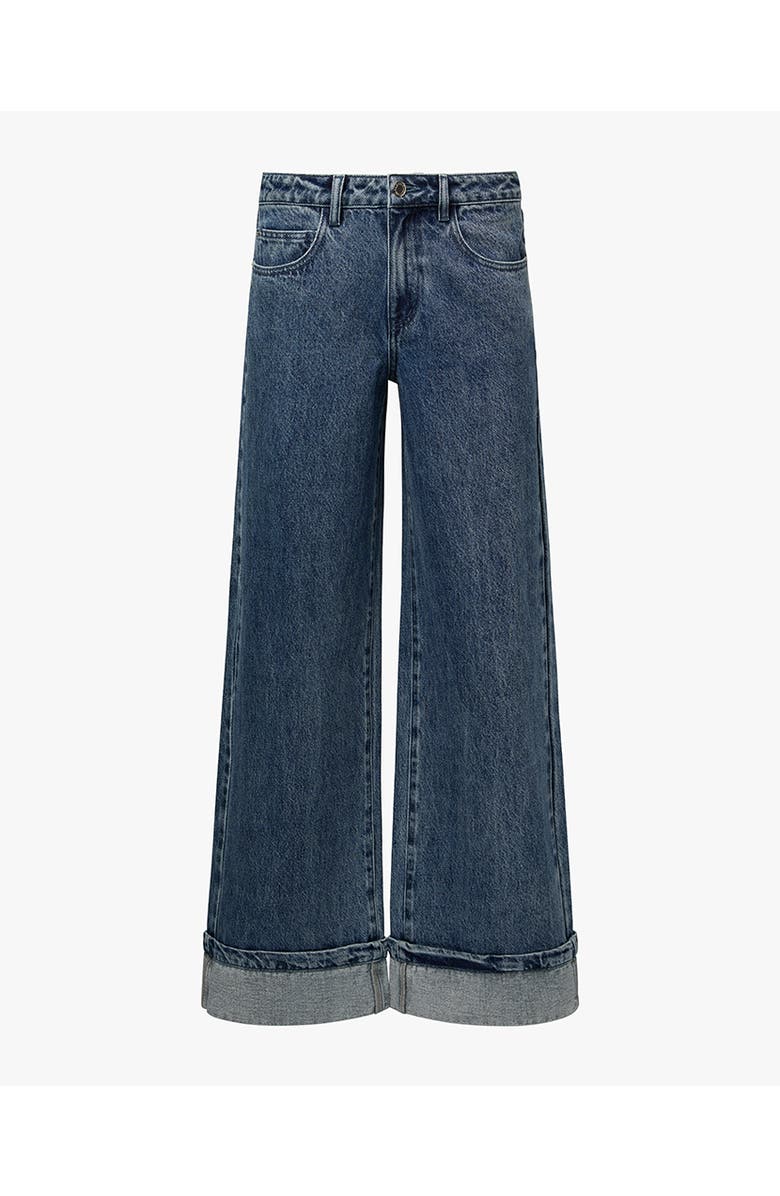 WeWoreWhat Mid Rise Cuff Straight Leg Jean, Alternate, color,