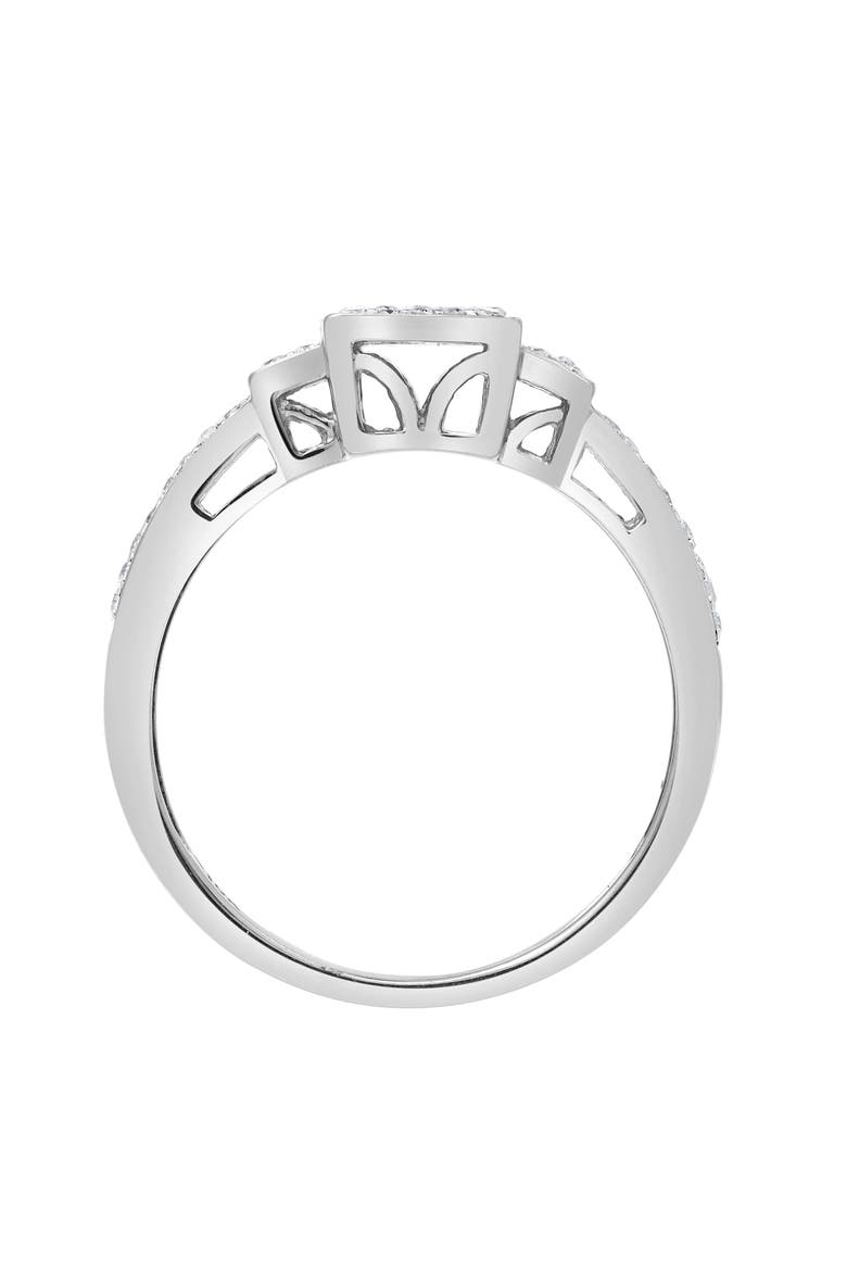 Solvienne 0.25 Ct Natural Diamond 10K Gold Ring, Alternate, color, 10K White Gold
