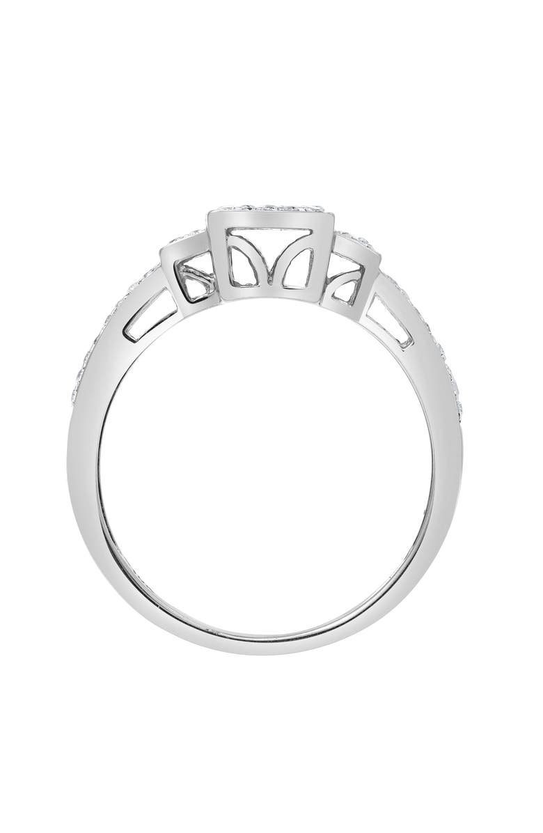 LuvMyJewelry Solvienne 0.25 Ct Natural Diamond 10K Gold Ring, Alternate, color, 10K White Gold