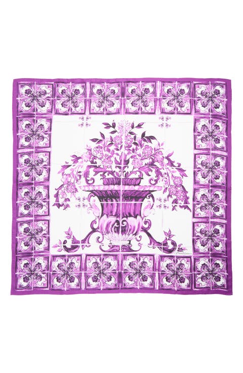 Mediterraneo Square Silk Scarf