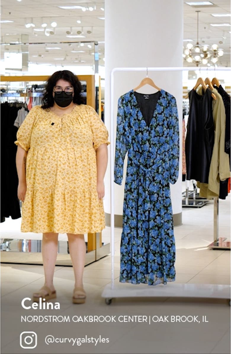 Blue Branch Long Sleeve Maxi Dress, sales video thumbnail