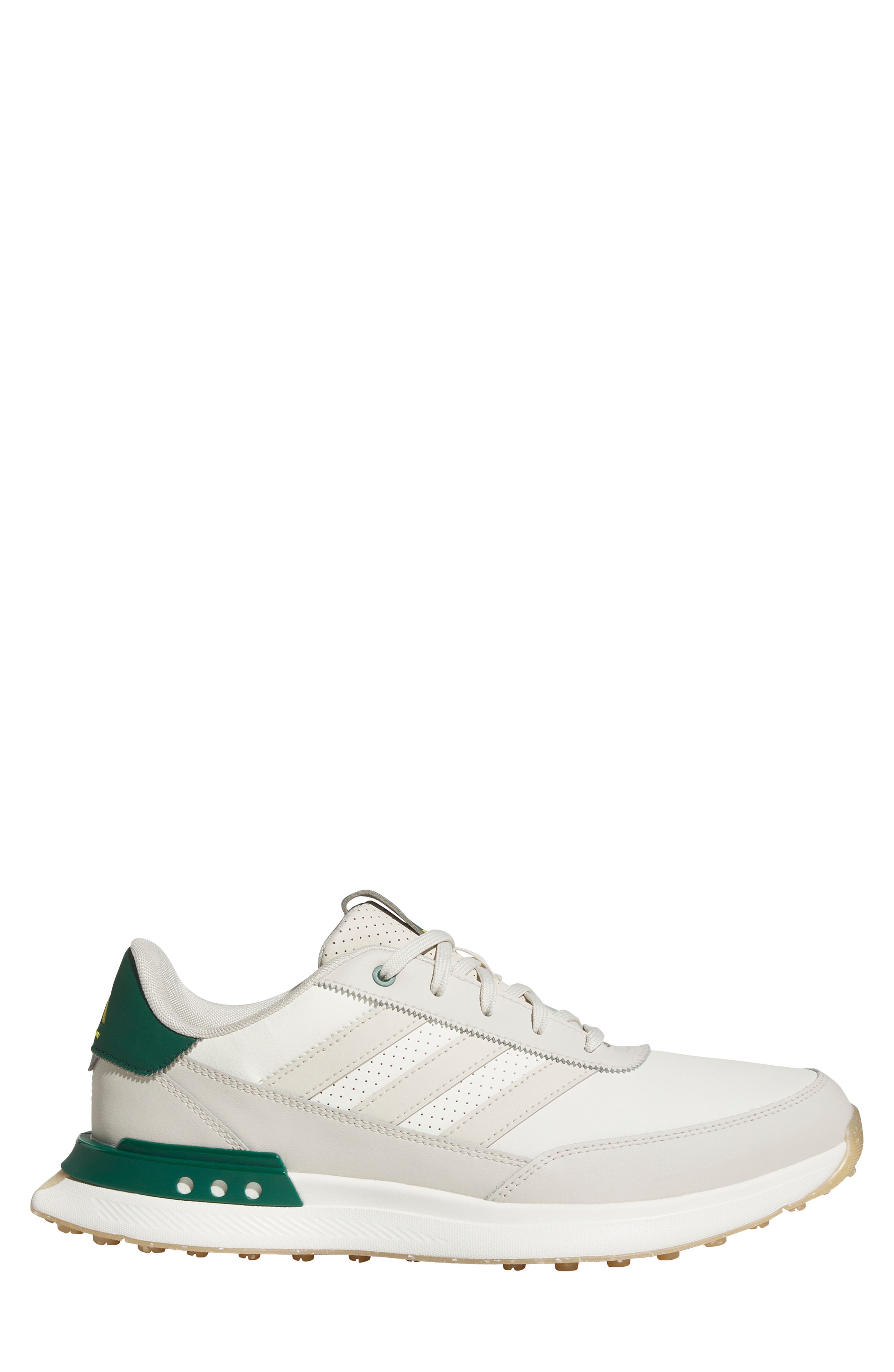 adidas S2G 24 Waterproof Leather Spikeless Golf Shoe, Alternate, color, Owhite/Alu