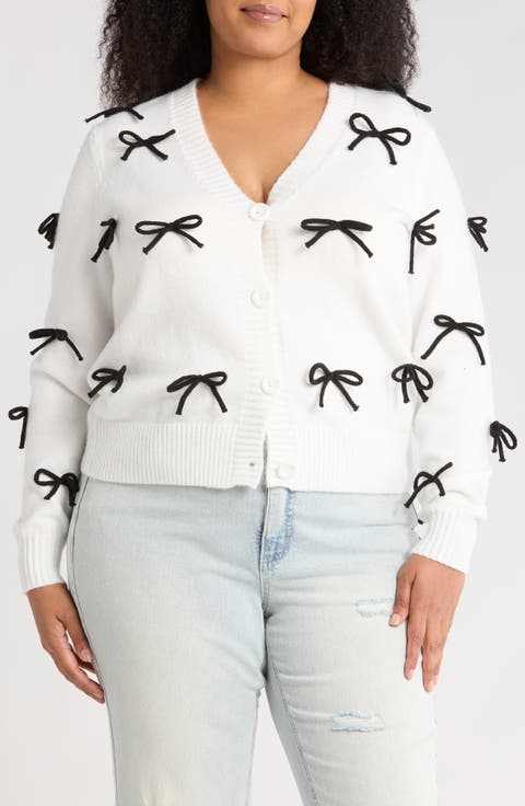 Bow Cardigan (Plus)