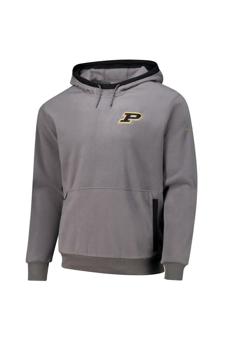 Men's  Columbia  Gray Purdue Boilermakers   Flanker Fleece Pullover Hoodie, Alternate, color, Gray