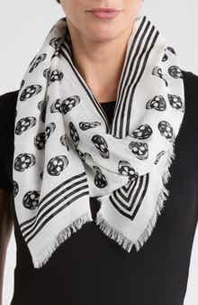 McQueen Skull Print Scarf