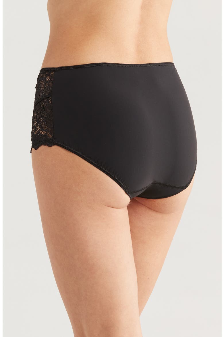 Caresse Retro Briefs, Alternate, color, BLACK