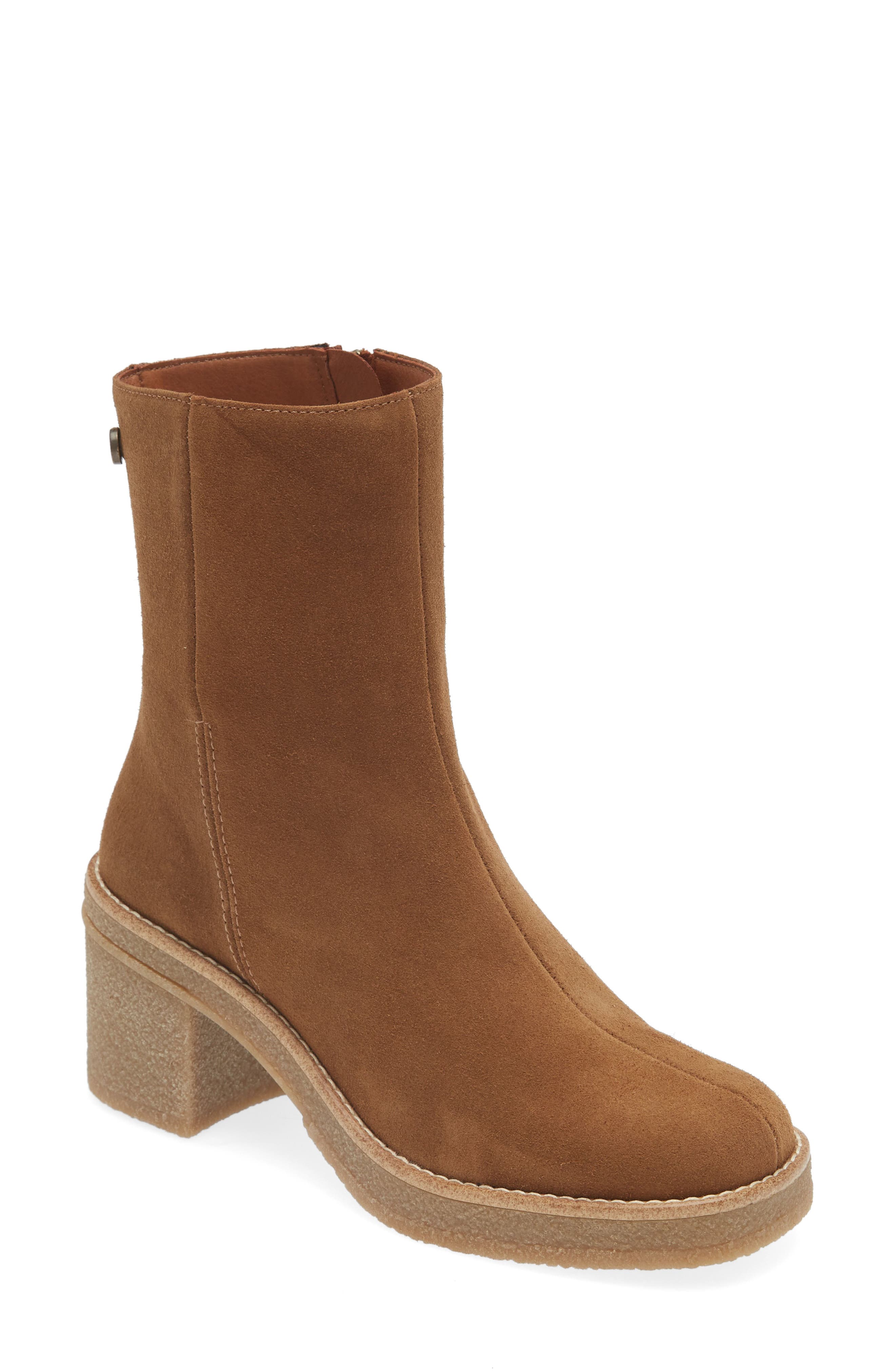 Toni Pons Piani Block Heel Bootie, Main, color, Tobacco