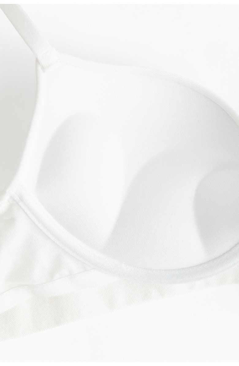 H&M Seamless Super Push-up Bra, Alternate, color, White