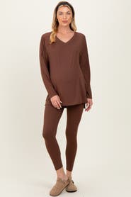 PinkBlush Brushed Knit Oversized Top And Legging Set