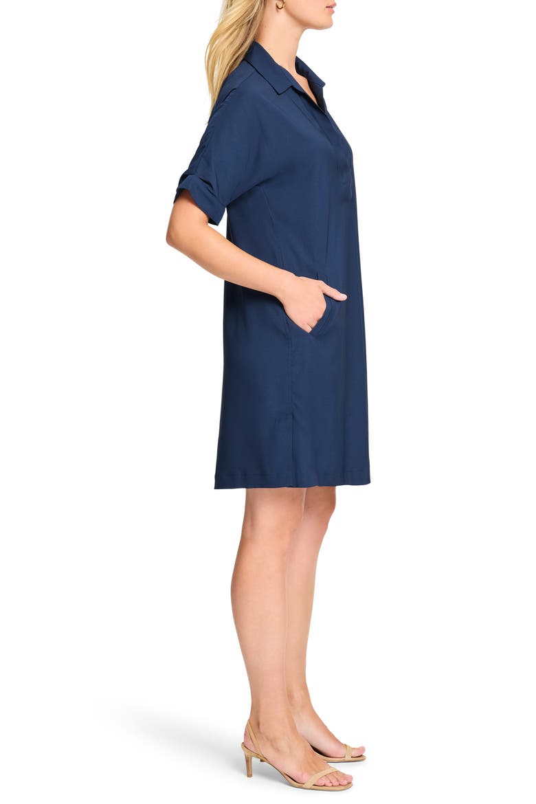 Devon Short Sleeve Shirtdress, Alternate, color, DARK INDIGO