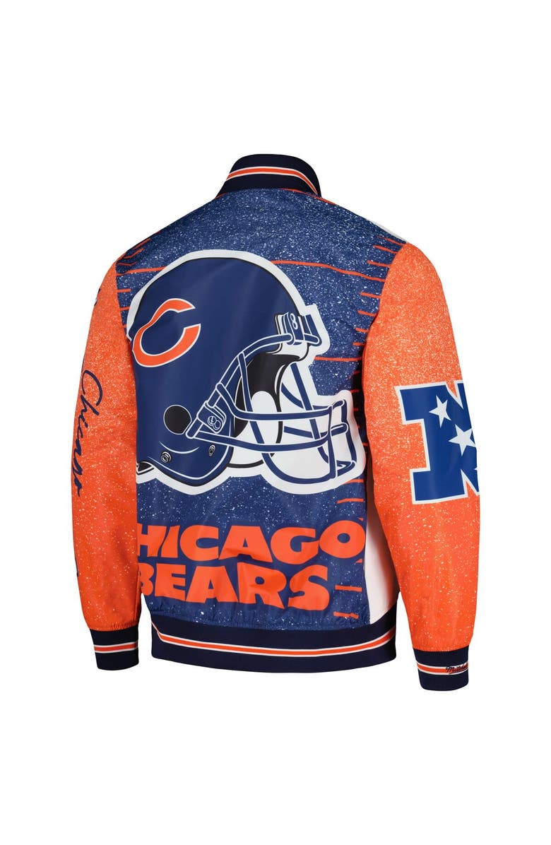 Mitchell & Ness Men's Mitchell & Ness  White Chicago Bears Team Burst Warm-Up Full-Zip Jacket, Alternate, color, 