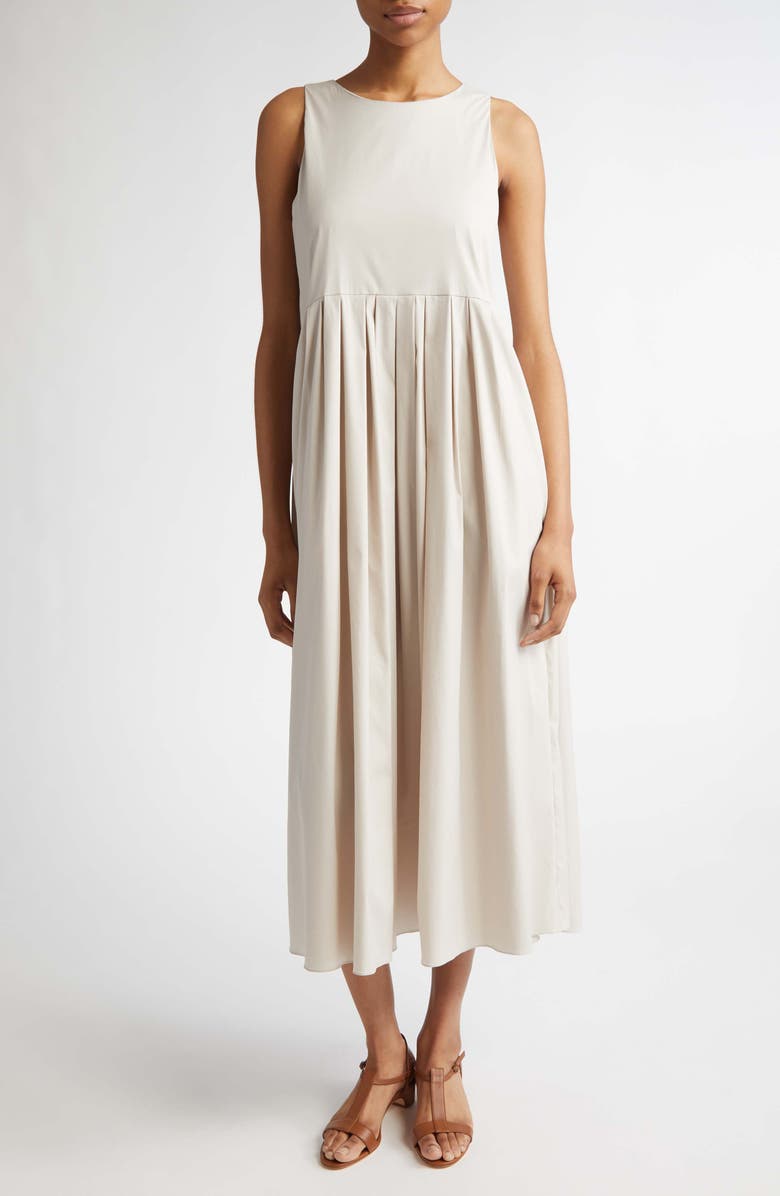 Max Mara Moira Pleated Sleeveless Dress, Main, color,