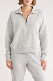 90 DEGREE BY REFLEX Horizontal Quilted Textured Pullover