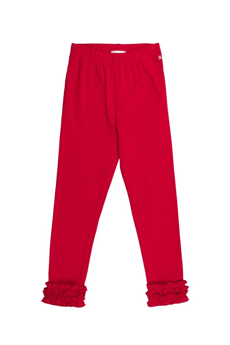 Girls Ruffle Leggings, Main, color, Red