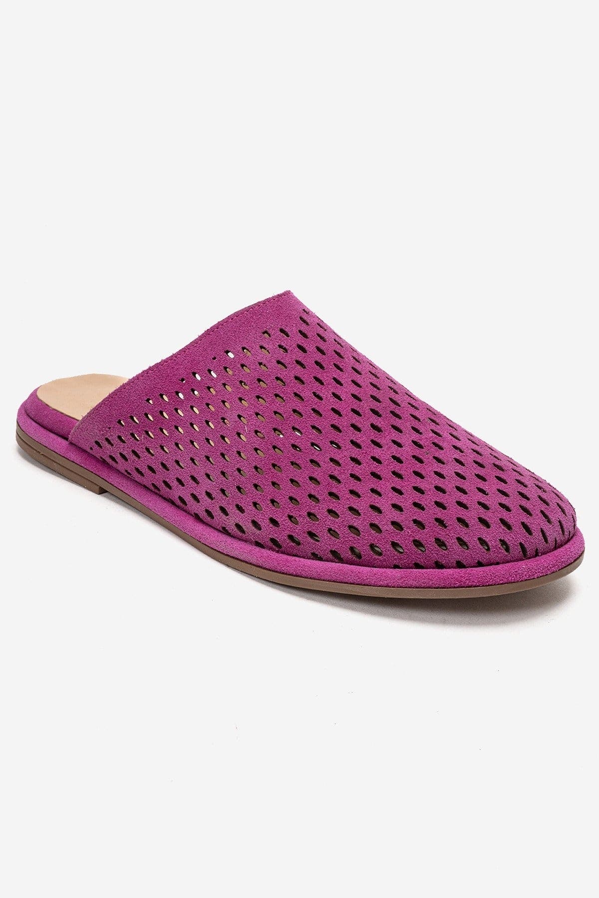 Melara Leather Slip On Mule, Alternate, color, Fuchsia Suede