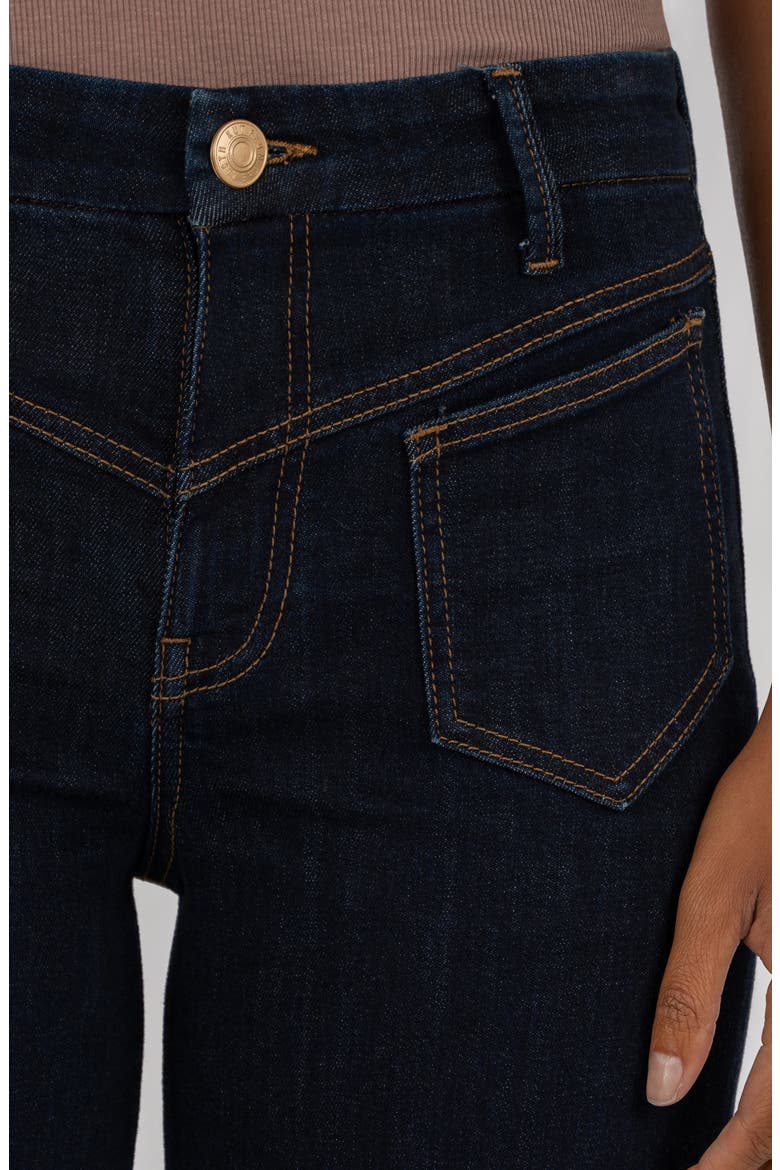 High Waist Raw Hem Wide Leg Jeans, Alternate, color, SUSTAIN