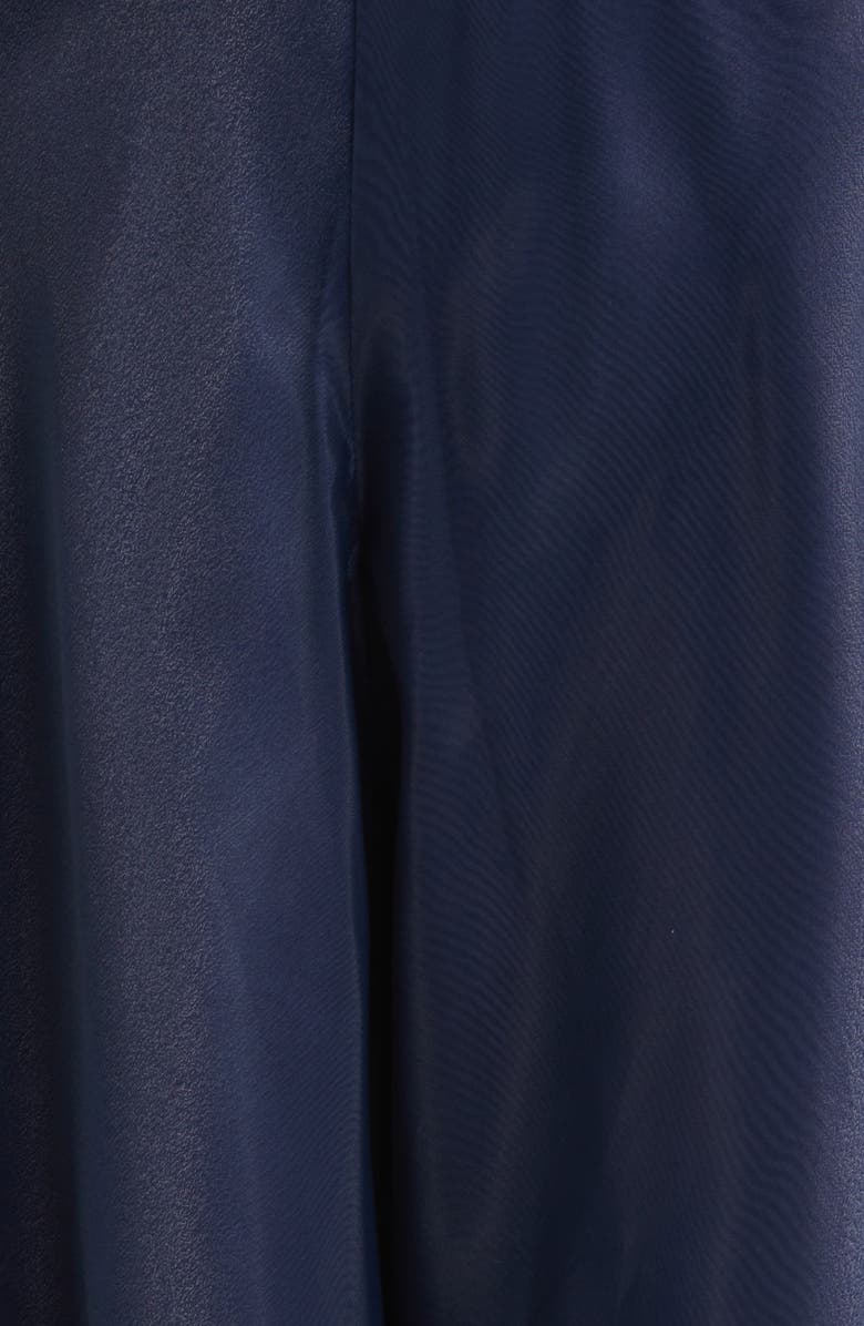 Eliza J Bow Detail One-Shoulder Taffeta Jumpsuit, Alternate, color, 