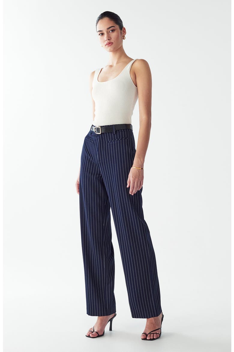 Katherine Pants, Alternate, color, Navy Pinstripe