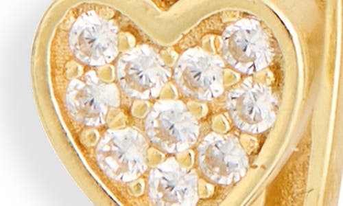 Argento Vivo Sterling Silver Set Of 2 Pavé Cubic Zirconia Heart Stud & Huggie Hoop Earrings In Gold
