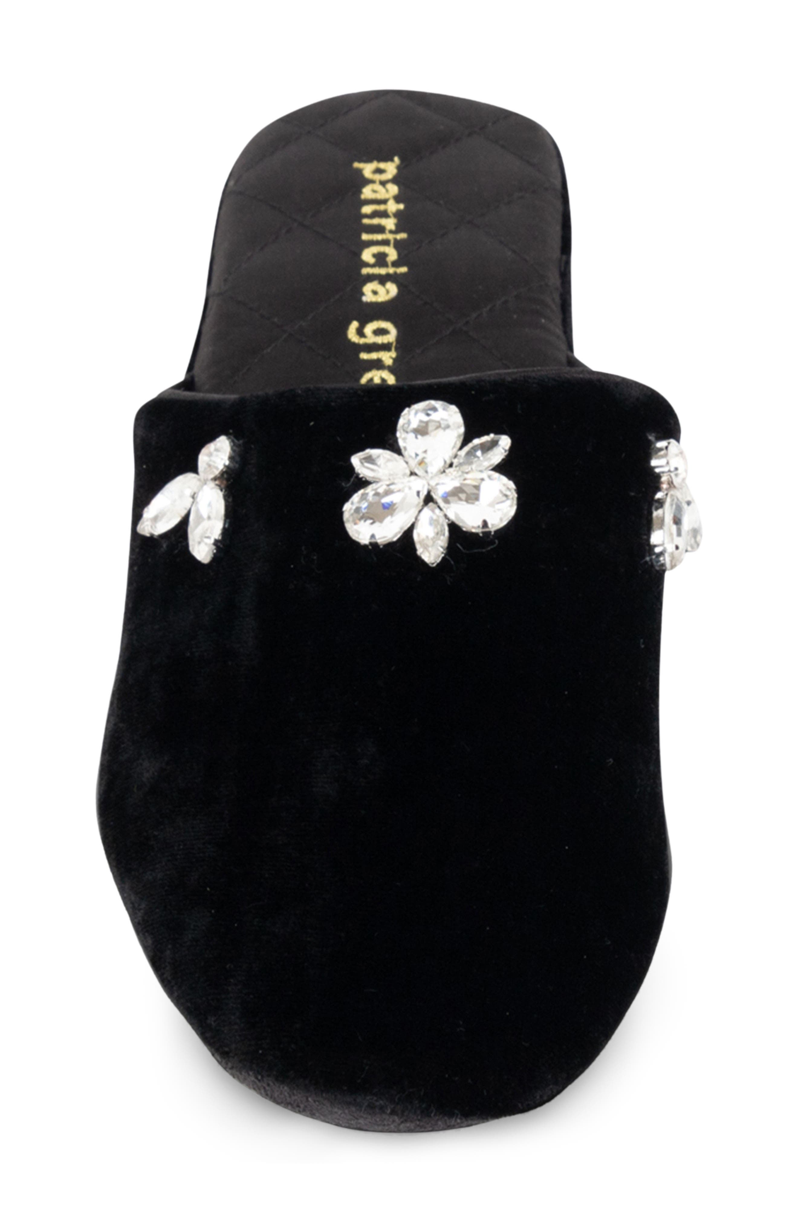 patricia green Lucille Crystal Embellished Velvet Slipper, Alternate, color, 