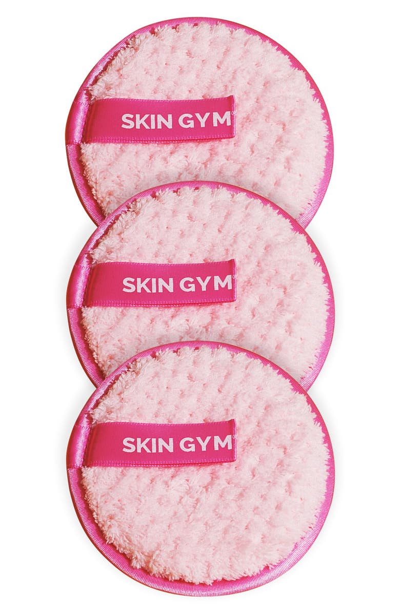 Skin Gym Cleanie 3-Pack Round Makeup Remover Puffs, Main, color, 