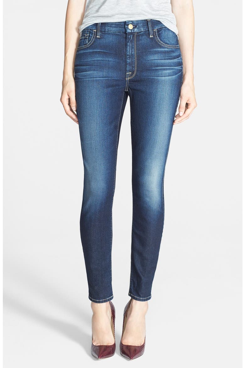 7 For All Mankind® High Rise Ankle Skinny Jeans, Main, color, RICHE TOUCH MEDIUM DARK