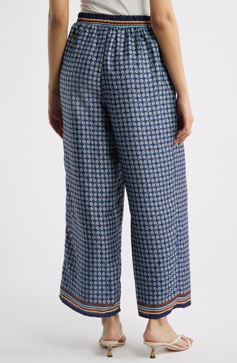 Relaxed Drawstring Satin Pants