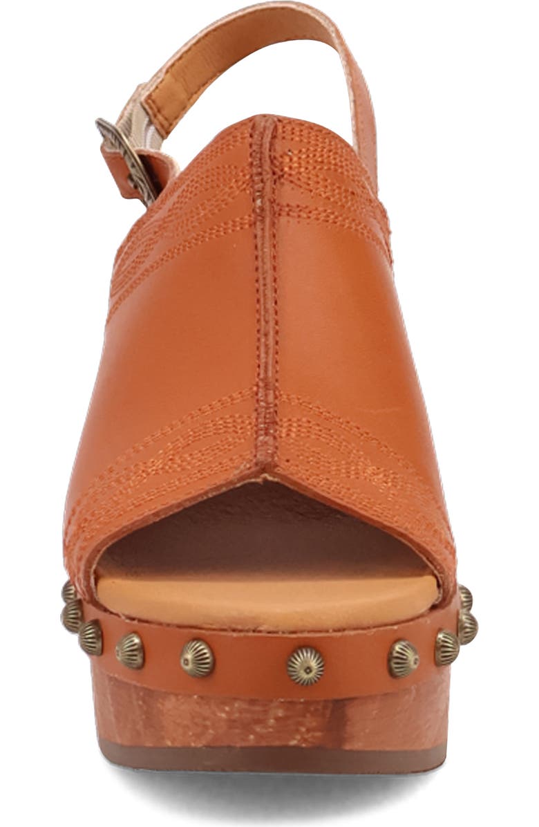 Dingo Clover Slingback Platform Sandal, Alternate, color, Russet