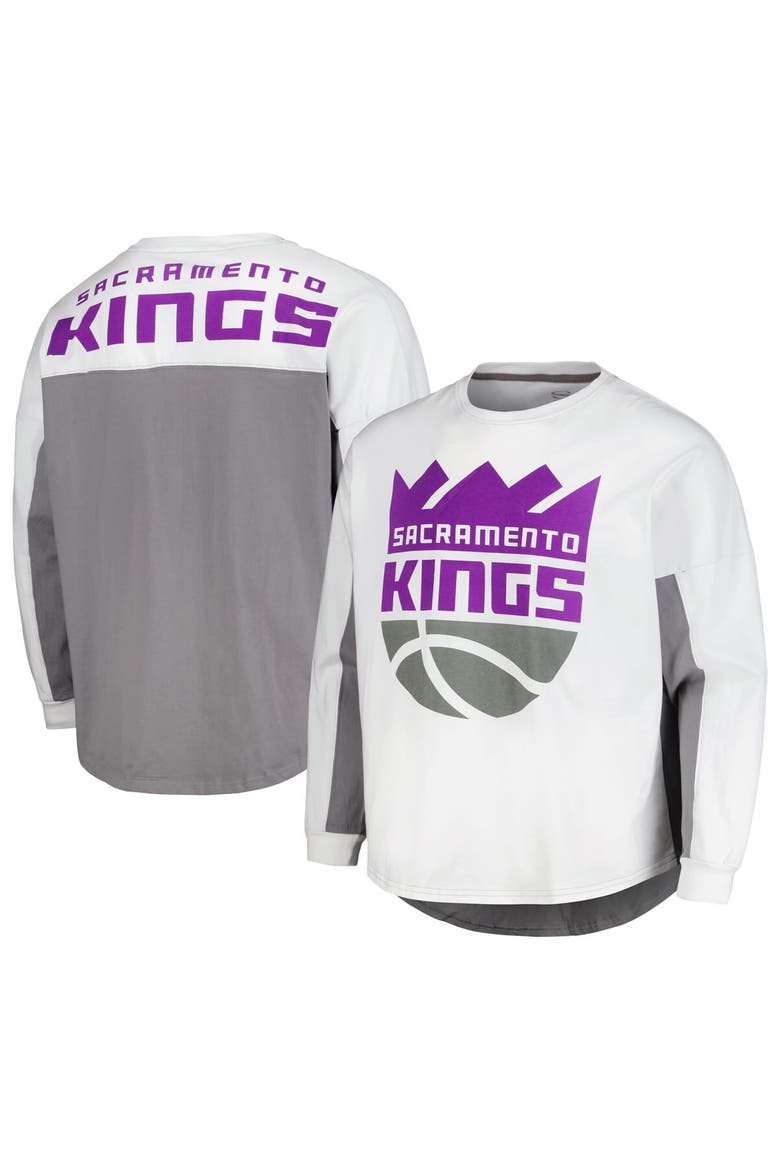 Men's Stadium Essentials White Sacramento Kings Rally Pullover Sweatshirt, Main, color, White