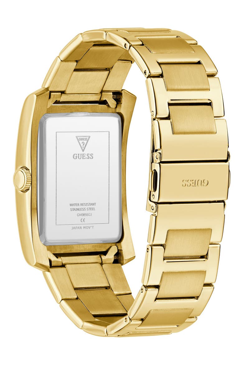 Clyde Goldtone Bracelet Tank Watch, 34mm, Alternate, color, GOLD