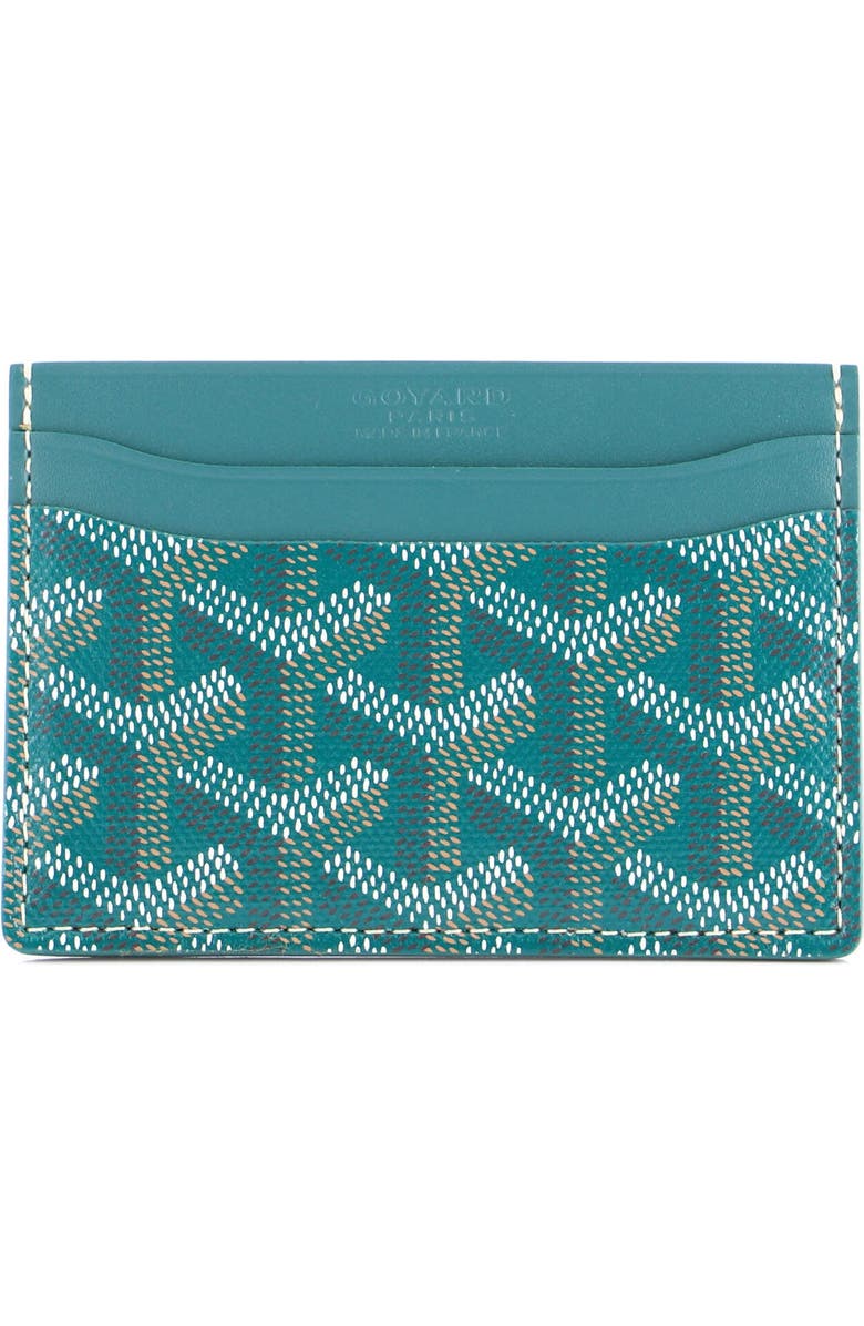 Pre-Owned Goyard Saint Sulpice Card Holder Coated Canvas, Main, color, Green