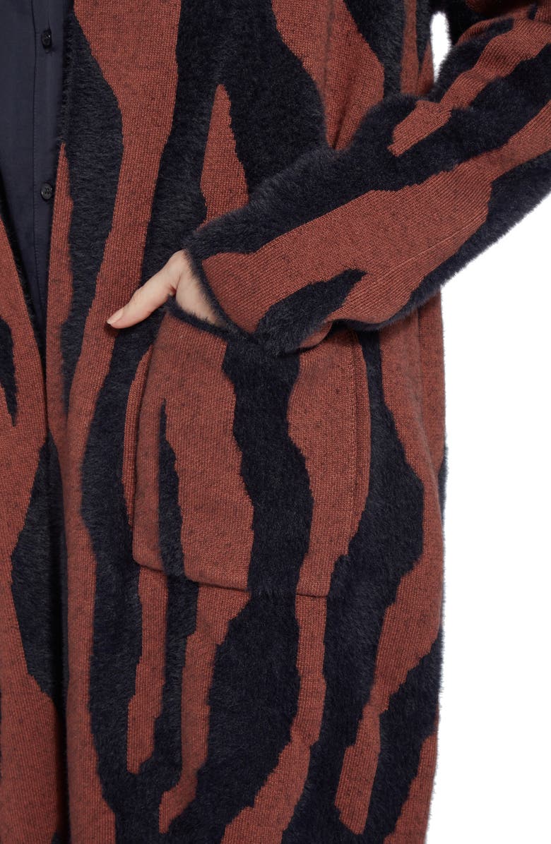 Lysse ́ Precious Animal Jacquard Open Front Sweater Coat, Alternate, color, 