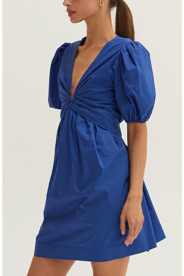 Poplin U-Wire Mini Dress, Alternate, color, Cobalt