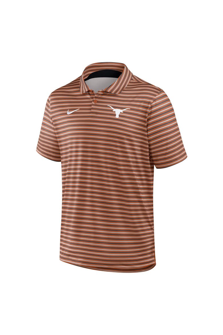 Men's Nike Burnt Orange Texas Longhorns 2025 Coaches Premium Tour Stripe Dri-FIT Polo, Alternate, color, Burnt Orange