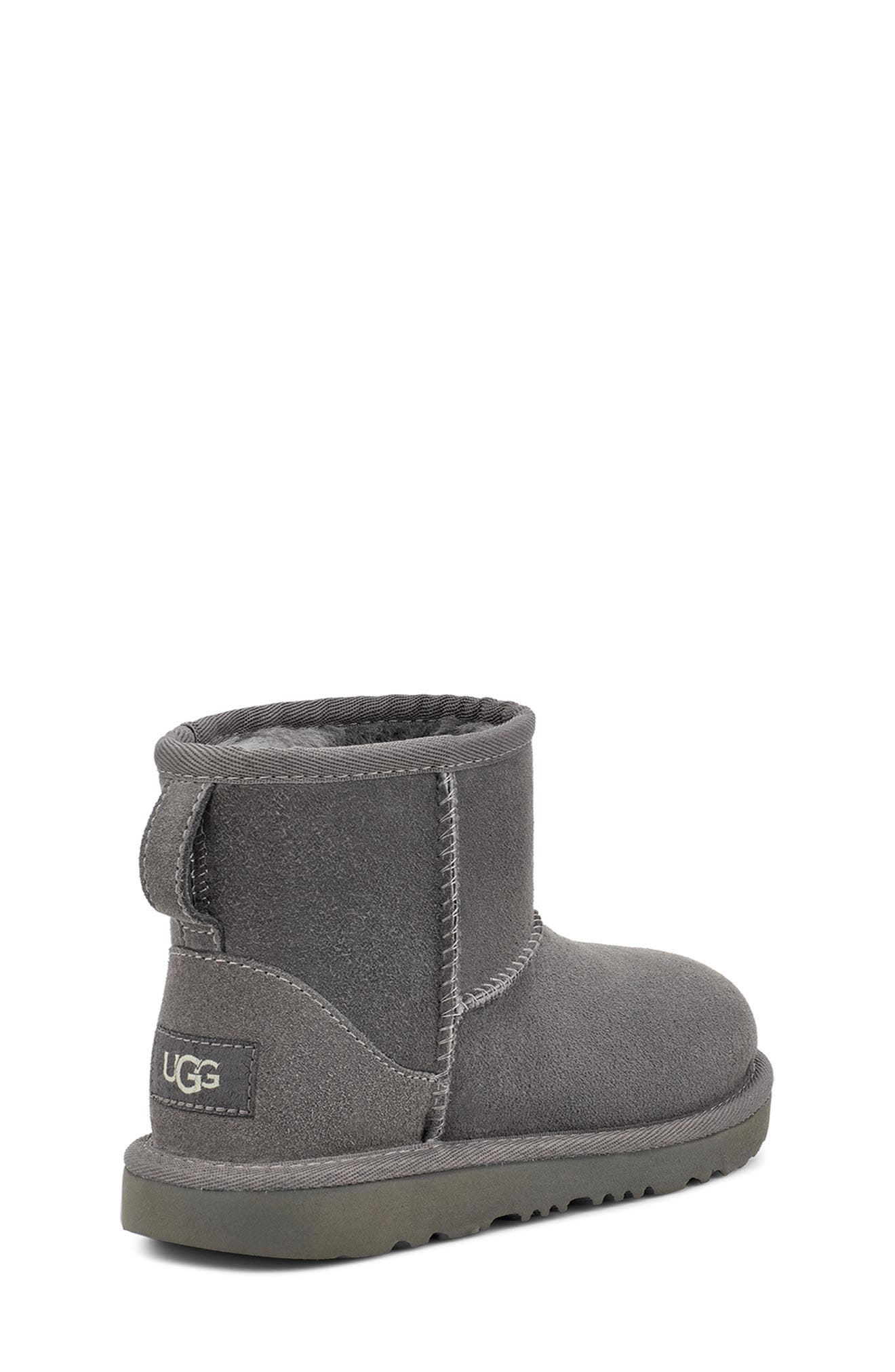 UGG<sup>®</sup> Kids' Classic Mini II Water Resistant Genuine Shearling Boot, Alternate, color, Grey