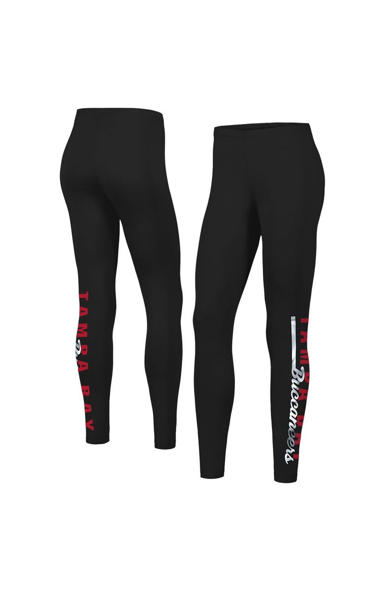 G-III 4HER BY CARL BANKS Women's G-III 4Her by Carl Banks Black Tampa Bay Buccaneers 4th Down Leggings, Main, color,