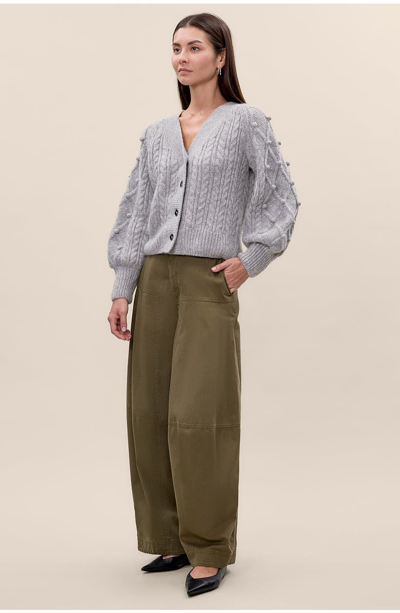 Rebecca Taylor Petra Cardigan, Alternate, color, Light Grey