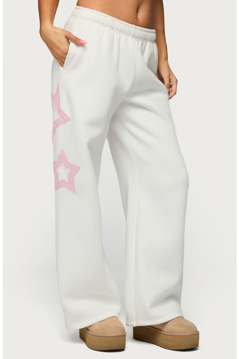 Starly Straight Leg Sweatpants, Alternate, color, WHITE