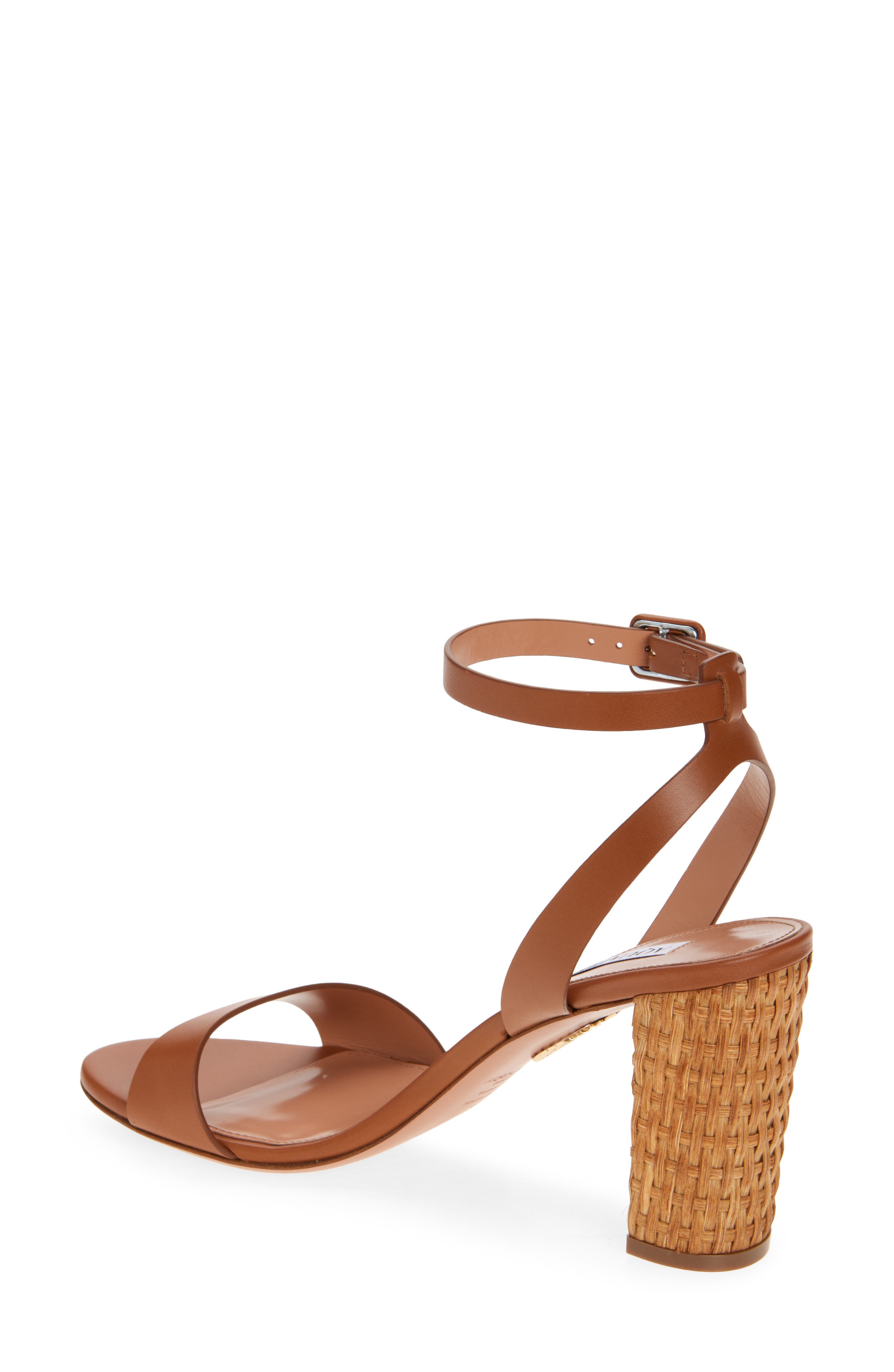 Aquazzura Sunseeker Ankle Strap Sandal, Alternate, color, Tobacco