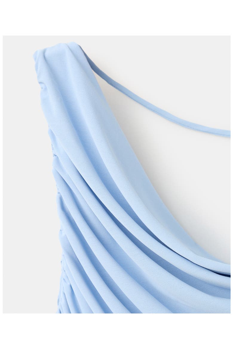 Drape Detail Open Back Top, Alternate, color, BLUE